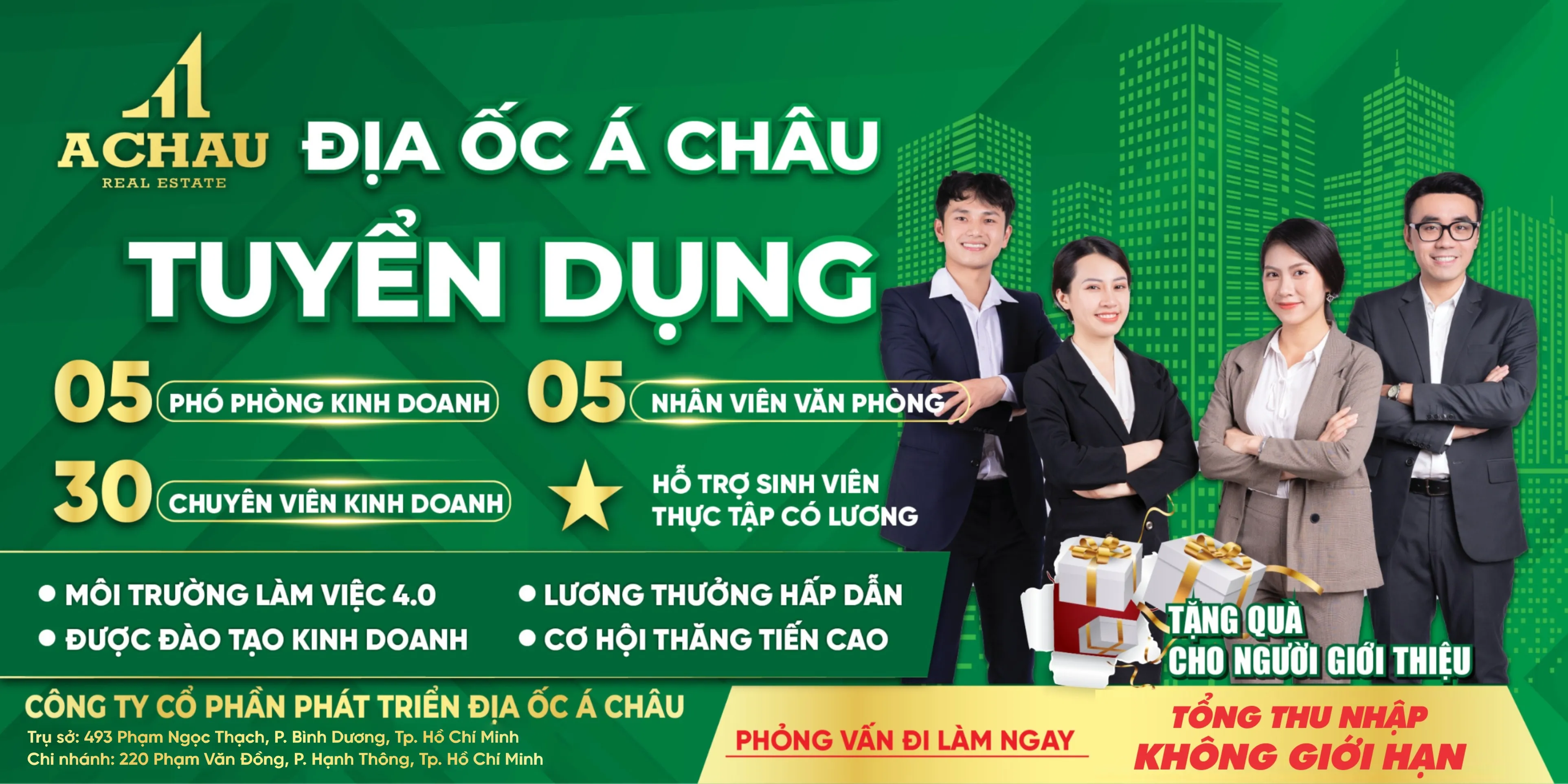 Địa Ốc Á Châu Tuyển dụng