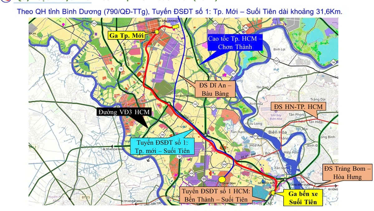 BÌNH DƯƠNG ĐỀ XUẤT TUYẾN METRO HƠN 2 TỶ USD NỐI TP THỦ DẦU MỘT – TP HỒ CHÍ MINH