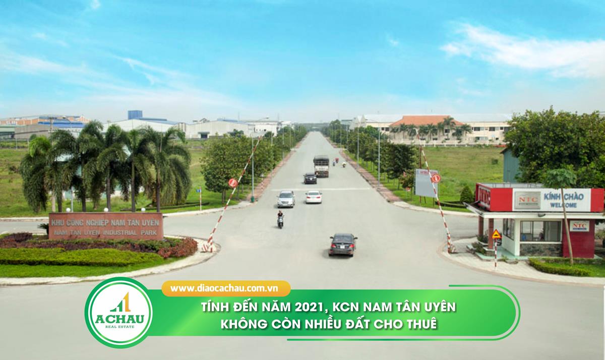 Tính đến năm 2021, KCN Nam Tân Uyên không còn nhiều đất cho thuê