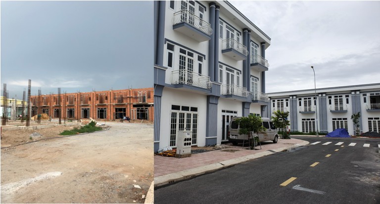 Dự án Lucky House trước và sau khi hoàn thiện hạ tầng