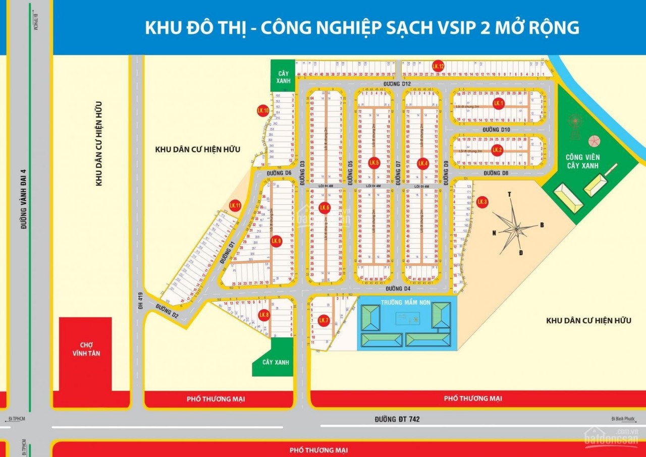 Bán gấp lô đất gần chợ Vĩnh Tân liền kề KCN Vsip2