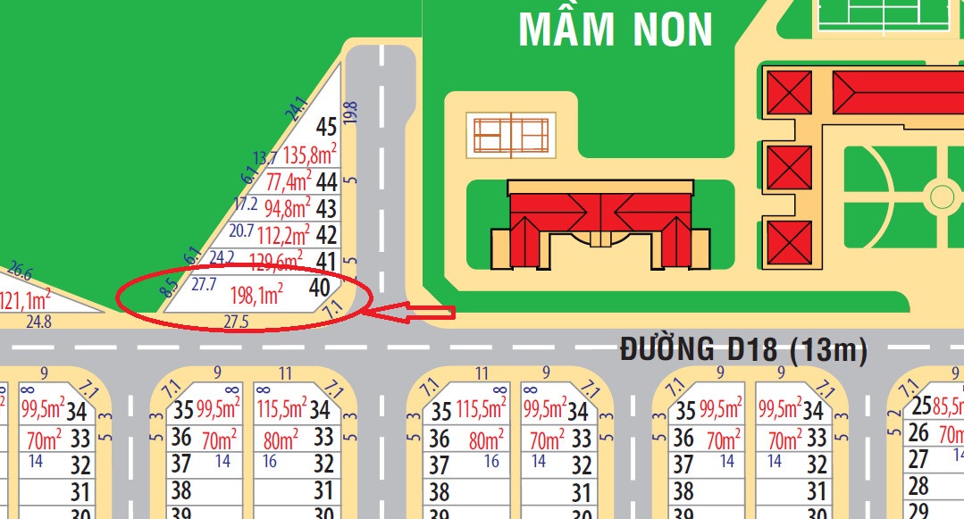 Đất KCN VSIP II ,lô góc 2 mặt tiền 198m2 SHR, FULL TC